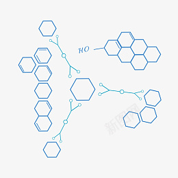 六边形化学分子插画png免抠素材_88icon https://88icon.com 蓝色六边形链 化学分子式 分子结构 化学分子 原子 结构