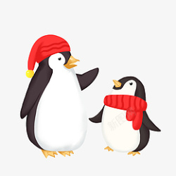 企鹅冬天动物冬天的动物素材