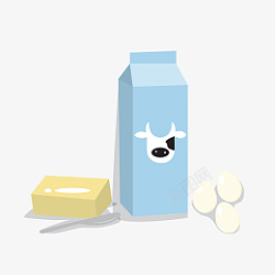 牛奶黄油鸡蛋png素材