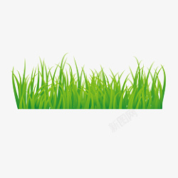春季绿色绿草地清新元素崩素材