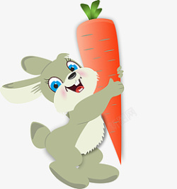 抱着胡萝卜兔子抱着胡萝卜高清图片