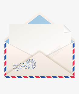 西式信封信件png免抠素材_88icon https://88icon.com 西式信封 信件 信封 信纸 蓝色 邮戳