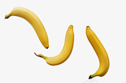 三根奇怪的香蕉素材