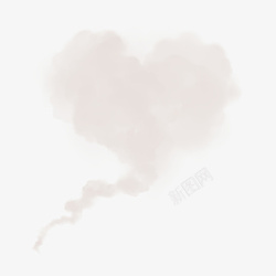 水墨桃心烟雾粉末心形桃心水墨爆炸云矢量设计元素高清图片