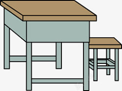 学校课室课桌椅素材