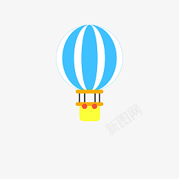 热气球免抠矢量图标图标