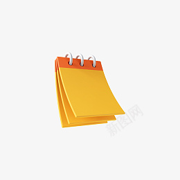 鲜艳的橘色立体3d日历png免抠素材_88icon https://88icon.com 3d c4d 日历 立体