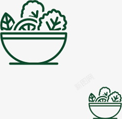 绿色蔬一碗乱放的果蔬高清图片