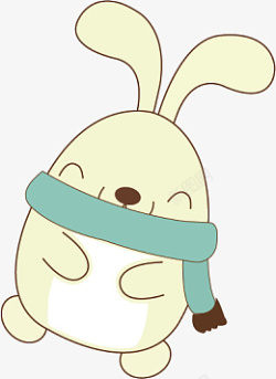 围巾兔子戴围巾的小兔子高清图片