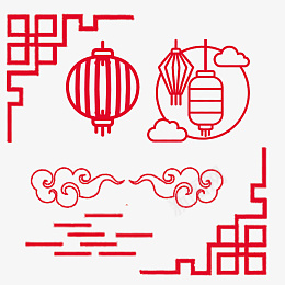 红色中国风祥云灯笼png免抠素材_88icon https://88icon.com 红色 中国风 祥云 灯笼