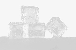透明冰块两块饮品素材