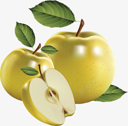 卡通青苹果苹果水果素材