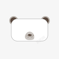 可爱动物熊猫对话框文本框素材