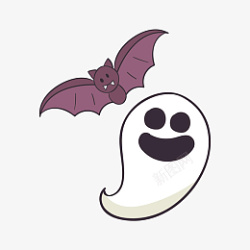 万圣节小鬼蝙蝠素材