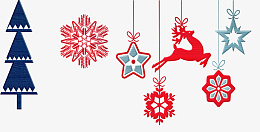 圣诞节装饰雪花树星星png免抠素材_88icon https://88icon.com 圣诞节 装饰 雪花 树 星星