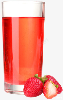 卡通美味草莓果汁饮料素材