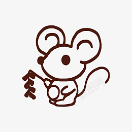 手绘金色老鼠png免抠素材_88icon https://88icon.com 手绘 老鼠 拜年 生肖