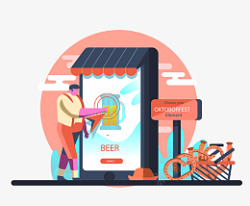 手绘卡通扁平插画素材