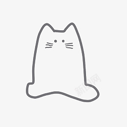 简笔画猫咪catpsd免抠素材_88icon https://88icon.com 猫咪简笔画 笔刷 简约画笔 可爱