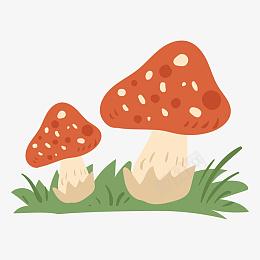卡通手绘蘑菇图标