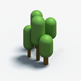 C4D树木植物五棵高树png免抠素材_88icon https://88icon.com C4D 树木 植物 3D 立体模型