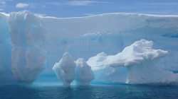 北极蓝色冰川素材