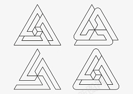 母婴logo矛盾空间三角形logo图标