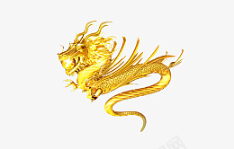 中国黄金神兽龙五爪png免抠素材_88icon https://88icon.com 中国 抬头 神兽 金黄色龙抬头龙图案 黄金 龙