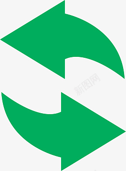 绿色脑袋图标循环回收图标图标