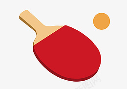红色乒乓球卡通插画png免抠素材_88icon https://88icon.com 球类运动插画 黄色的乒乓球 乒乓球拍 球类运动 红色球拍 乒乓球