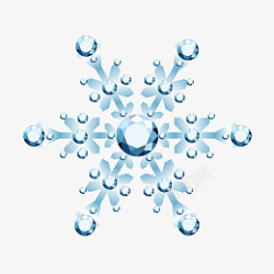 寒潮冬天雪钻石蓝色雪花高清图片