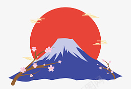 日式元素富士山和樱花png免抠素材_88icon https://88icon.com 富士山 和式 太阳 旅游 旅行 日式 日本 早樱 景色 樱花 流云 祥云 美景 花朵 雪山 山