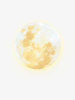 散发光芒的月亮素材
