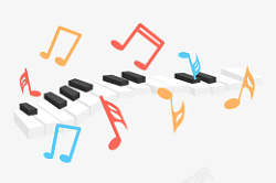 琴键琴盘音乐符号素材