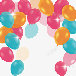 生日气球背景素材