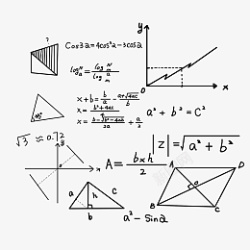 手写方程式数学公式方程式高清图片