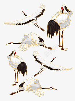 矢量手绘国潮复古中国风白鹤仙鹤中式元素png免抠素材_88icon https://88icon.com 矢量 手绘 国潮 复古 中国风 白鹤 仙鹤 中式 元素