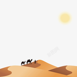 沙漠骆驼场景素材