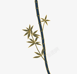 竹子水墨画装饰素材