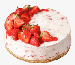 草莓味生日蛋糕素材