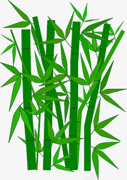 卡通竹子植物矢量图2素材