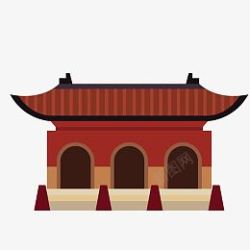 复古中国风建筑物素材