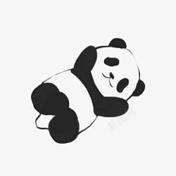 萌胖中国风水墨熊猫宝宝高清图片