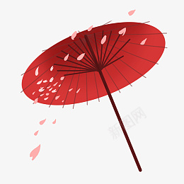 中国风小雨伞png免抠素材_88icon https://88icon.com 中国风 红色 装饰品 日风