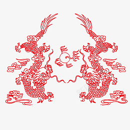 龙图案中国龙剪纸元素ai免抠素材_88icon https://88icon.com 龙 龙图案 中国龙 龙凤 凤凰 风 凤凰图案