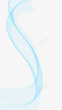 潮流线条花纹蓝色科技素材