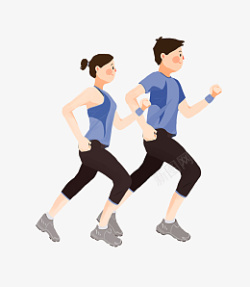 运动健身跑步主题插画素材