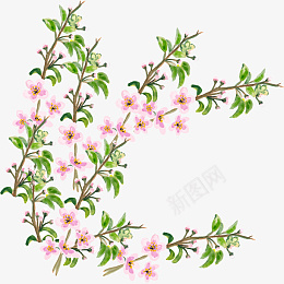 精美中国风手绘桃花素材png免抠素材_88icon https://88icon.com 中国风 插画 植物 桃花 手绘