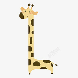 长颈鹿高清手绘插画素材
