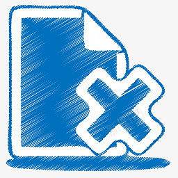 BluedocumentcrossIconpng免抠素材_88icon https://88icon.com blue exit file quit doc document cancel terminate delete close error cross paper